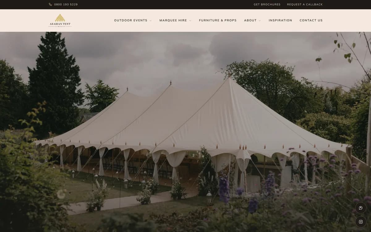 Arabian Tents website