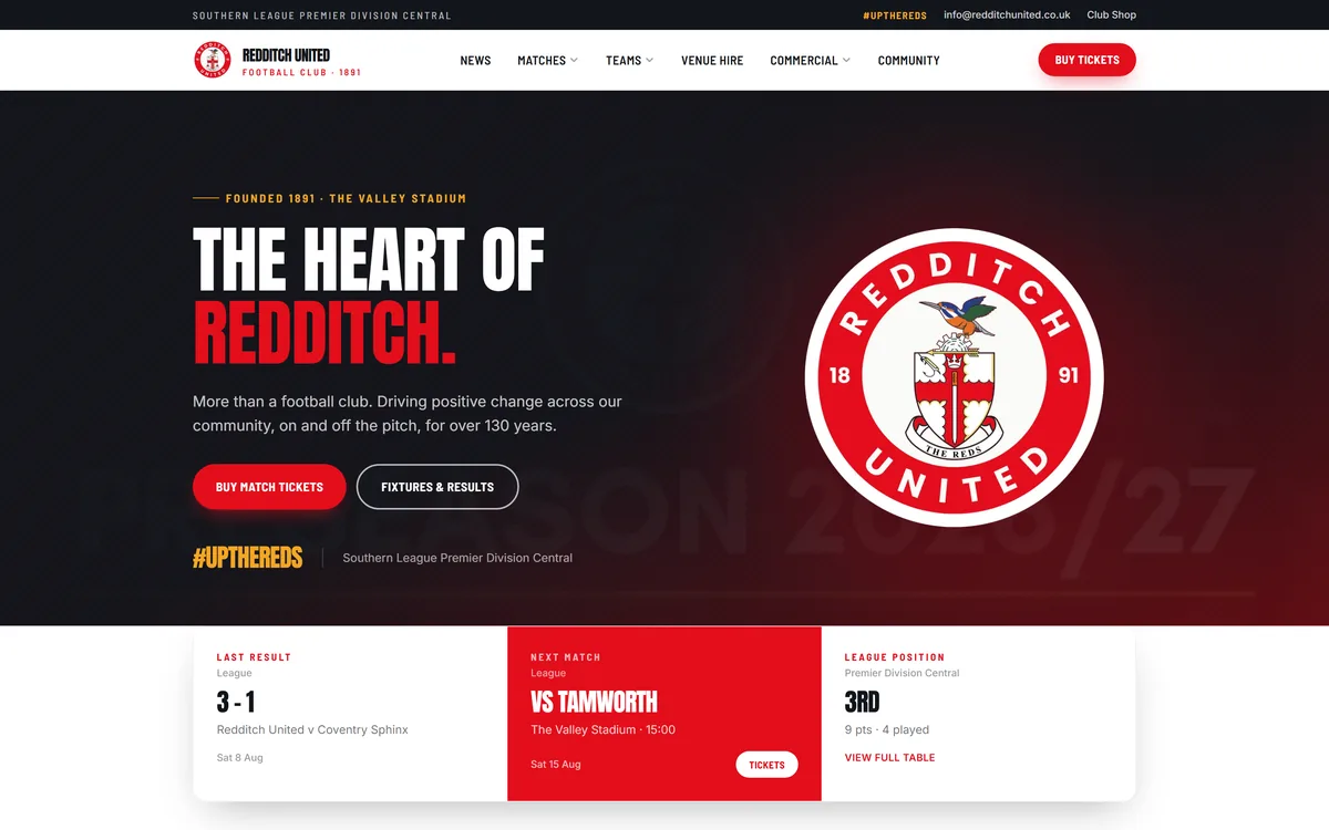 Redditch United website