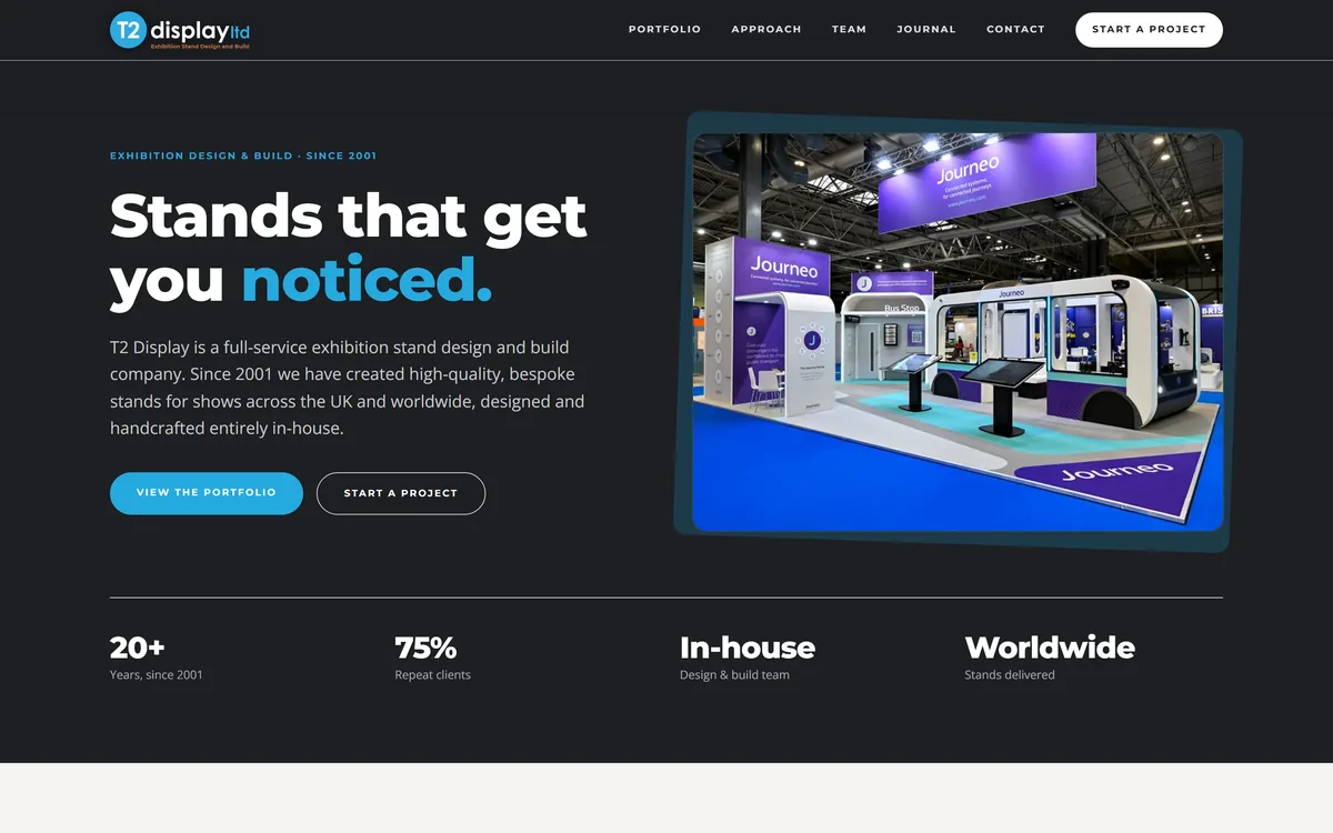 T2 Display website